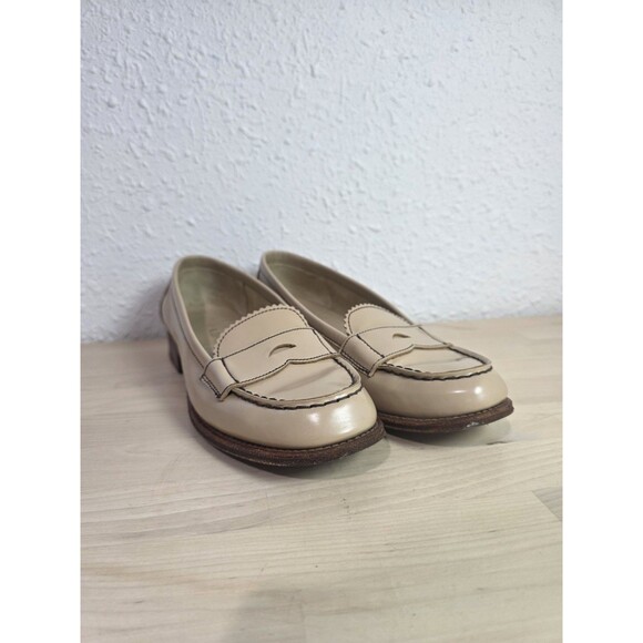 Ladies PRADA Leather Beige Colored Loafers Sz 35.5 US 5- Italy - Picture 2 of 13